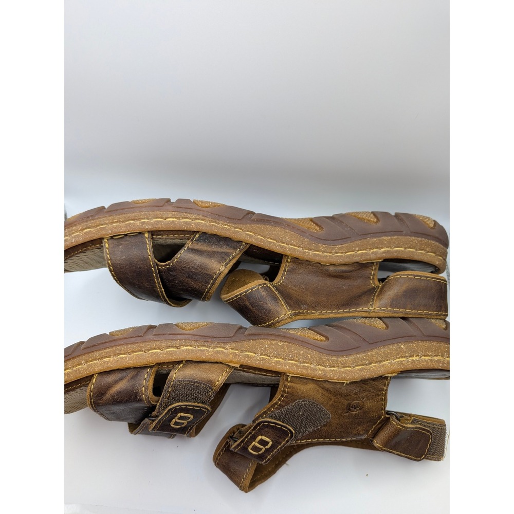 Born Mens Brown‎ Leather Adjustable Strap Sport Jesus Sandals Size 14 47 - Picture 4 of 15